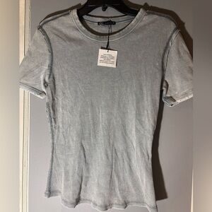 ❤️ 7 for $25! Zara NWT Blue/Gray ribbed tee